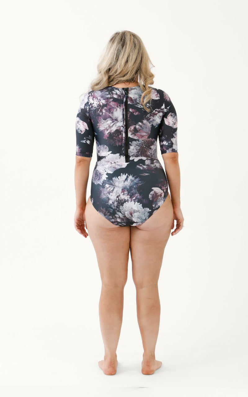 Half sleeve on sale one piece swimsuit